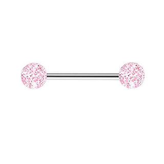 4 PCS Stainless Steel 14G Tongue Rings Barbell