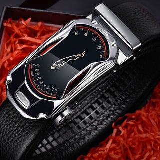 Luxury Sports Care Inspired Belts Automatic Buckle Genuine Leather