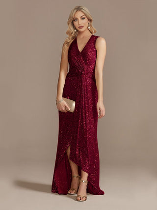 Luxury Floor Length V-Neck Evening Dress (See more options)