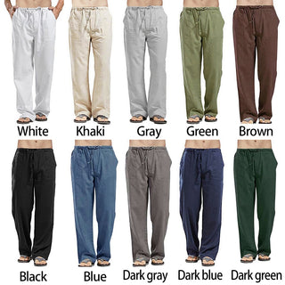 Linen Wide Casual Pants