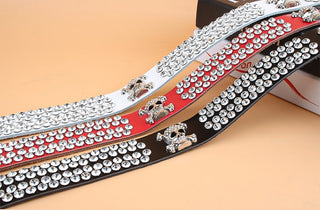 Skull Bling Bling Rhinestones Belt