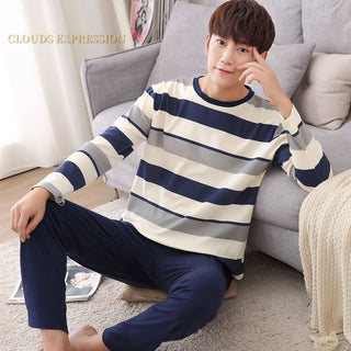 Long Sleeved Cotton Cartoon Pajamas Set