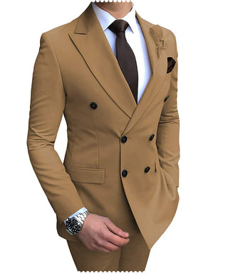 Suit 2 Pieces Double-Breasted Notch Lapel Flat (See more options)