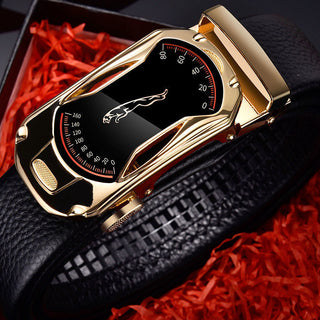 Luxury Sports Care Inspired Belts Automatic Buckle Genuine Leather