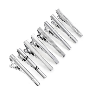 8 PCS Luxury Tie Clip Set