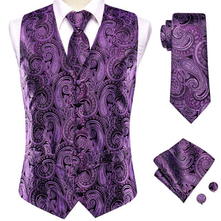 Tie Slim Sleeveless Vest Hanky Cufflink (See more options)