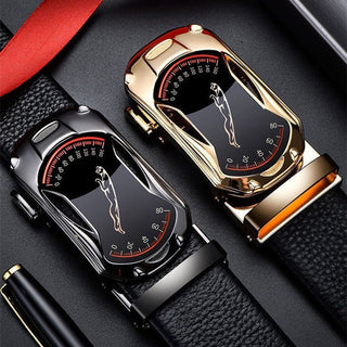 Luxury Sports Care Inspired Belts Automatic Buckle Genuine Leather