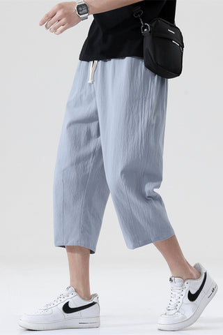 Loose Straight Cropped Pants