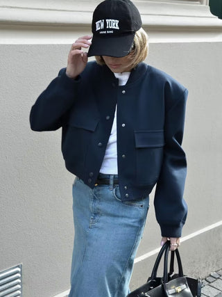 O-Neck Casual Bomber Jacket