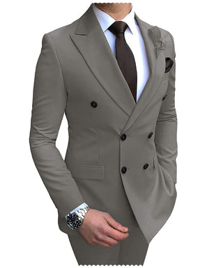 Suit 2 Pieces Double-Breasted Notch Lapel Flat (See more options)