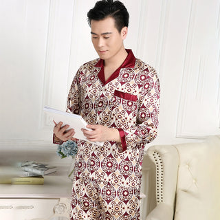 Silk Long-sleeved Pajamas Sets