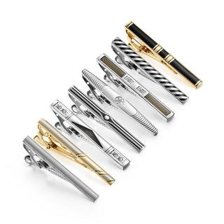 8 PCS Luxury Tie Clip Set