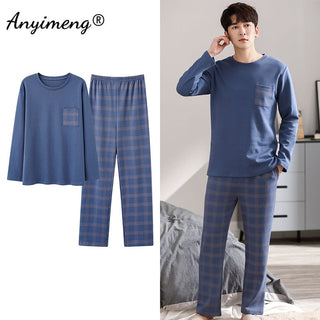 Long Sleeve Loungewear Cotton Pajamas Set (See more options)