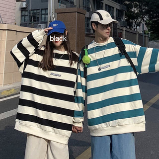 Striped Loose Sweatshirts