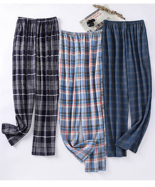 Cotton Plaid Pants