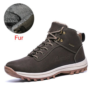 Leather Waterproof Warm Boots