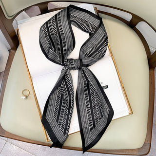 Classy Long Silk Skinny Scarf