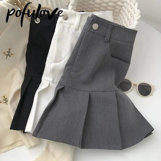 Pleated Pencil Skort