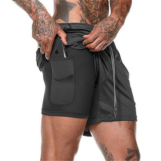 Double Layer Solid Shorts