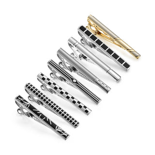 8 PCS Luxury Tie Clip Set