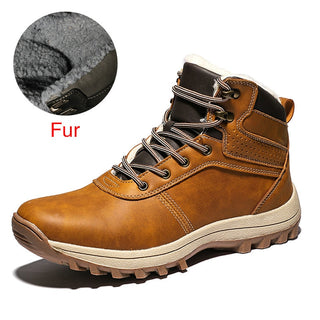 Leather Waterproof Warm Boots