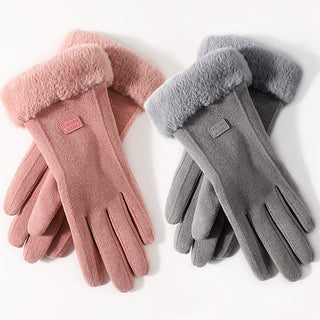 Cotton suede gloves