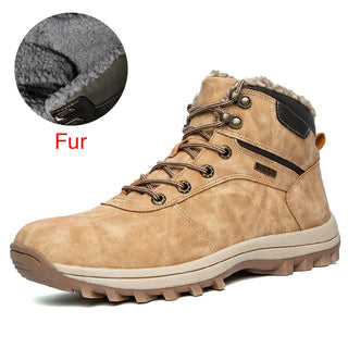 Leather Waterproof Warm Boots