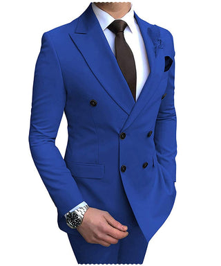 Suit 2 Pieces Double-Breasted Notch Lapel Flat (See more options)