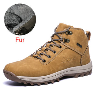 Leather Waterproof Warm Boots