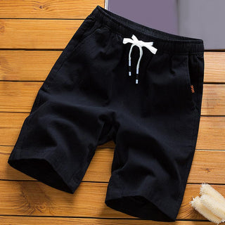 Mid-Waist Thin Elastic Short Pants