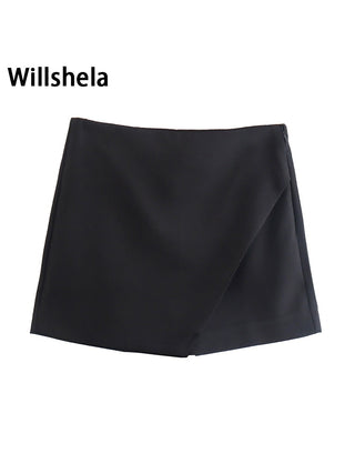 Asymmetrical High Waist Skort