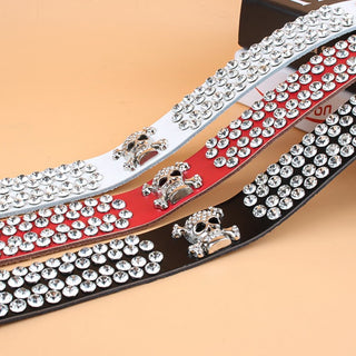 Skull Bling Bling Rhinestones Belt