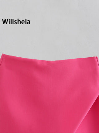 Asymmetrical High Waist Skort