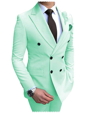 Suit 2 Pieces Double-Breasted Notch Lapel Flat (See more options)