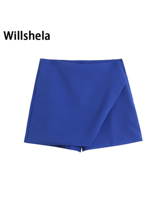 Asymmetrical High Waist Skort