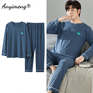 Long Sleeve Loungewear Cotton Pajamas Set