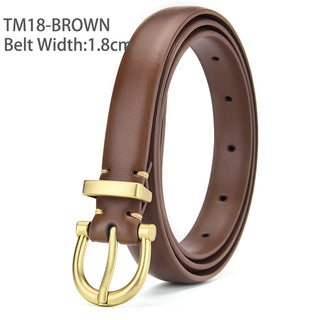 Luxury Fashion Thin Belt Genuine Leather