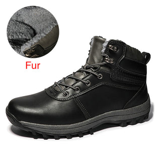 Leather Waterproof Warm Boots