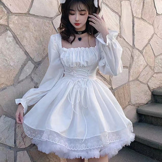 Lolita Black Aesthetic Puff Dress