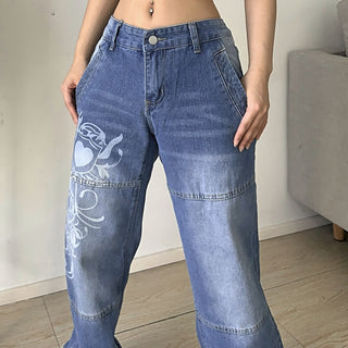 Cargo Printed Jeans