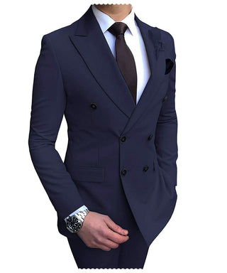 Suit 2 Pieces Double-Breasted Notch Lapel Flat (See more options)