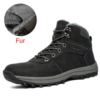 Leather Waterproof Warm Boots