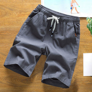 Mid-Waist Thin Elastic Short Pants