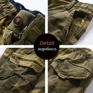 Cotton Cargo Camouflage Shorts