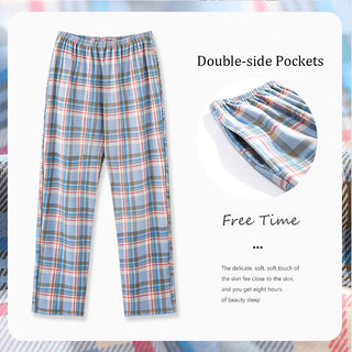 Cotton Plaid Pants