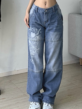 Cargo Printed Jeans