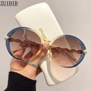 Retro Gradient Round Sunglasses Women