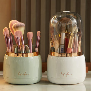 360° Rotating Makeup Brushes Holder