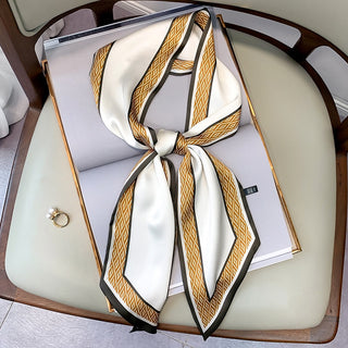 Classy Long Silk Skinny Scarf