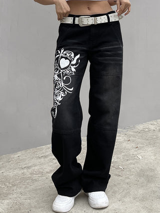 Cargo Printed Jeans